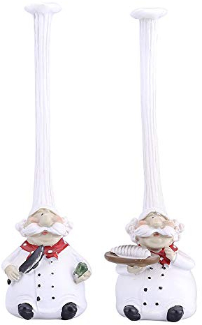 Zerodis Kreative Harz Küchenchef Statue Miniatur Chef Figur Dekoration Kreative niedlichen Ornament Delicate Zubehör für Freund Elegante Dekoration für Haus Restaurant Cafe