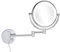 DOWRY Wand Schminkspiegel mit Beleuchtung Vergrößerungsspiegel mit Licht 10x LED Kosmetikspiegel Wandmontage mit Stecker Rasierspiegel Ausziehbar Touch Button,Chrom,Ø20 cm