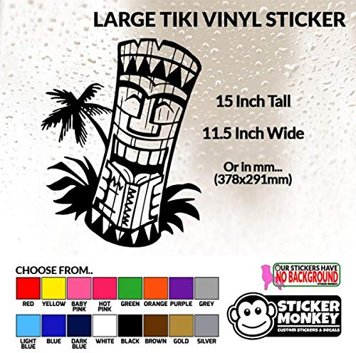 myrockshirt Tiki Totem ca 20 cm Aufkleber,Sticker,Decal,Autoaufkleber,UV&Waschanlagenfest,Profi-Qualität