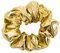 Oblique Unique® Scrunchie Haargummi Zopfgummi Haarband für Mädchen Damen Frauen elastisch 80er Jahre 80s Motto Kostüm Party Fasching Karneval Haar Accessoire - Farbe wählbar (Gold)