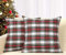 4TH Emotion Weihnachts-Kissenbezüge, kariert, Polyester, 45,7 x 45,7 cm, Rot und Weiß, 2 Stück
