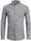 PARKLEES Men's Slim Fit Long Sleeve Smart Casual Button Down Oxford Shirts PZ111 Grey L