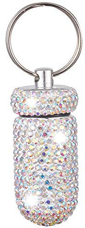 XhuangTech - Caja de pastillero impermeable con diseño redondo de medicina para guardar botellas de aluminio portátil para viajes al aire libre o camping (color AB)