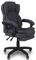 TRISENS Bürostuhl, ergonomischer Schreibtischstuhl Stoff Chefsessel mit gepolsterten Armlehnen und Kopfunterstützung, Höheverstellbar 360°Bürodrehstuhl Stoff Drehstuhl, Farbe:Dunkelgrau