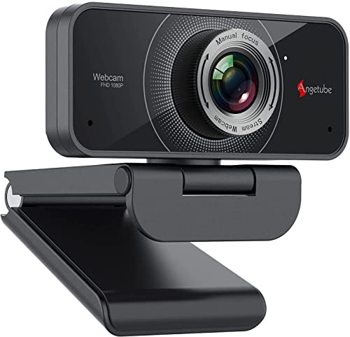 Angetube 1080P Cámara web con micrófono - Cámara USB para computadora portátil, computadora de computadora, Mac - Cámara web HD PC para zoom/Skype/Teams/Xbox, Streaming | Videoconferencias | Llamadas
