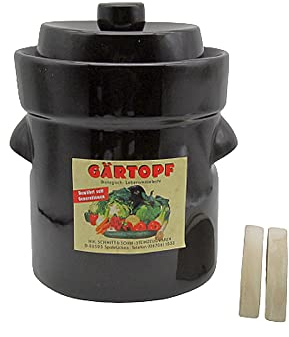 Minigärtopf/Rumtopf gerade Form in 2 Farben (Braun - 1,0 Ltr.)