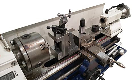 Vertikaler Mini-Frässchieber montiert auf Z-Typ Winkelplatte – Direkte Passform für Mini-Drehmaschine (ohne Klemme & mit Mini-Schraubstock 5,1 cm)