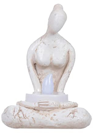 Für Zuhause, Statue, kleine Kunst, Büroskulptur, passender Kerzenständer, abstrakte Schreibtischkerzen und -Halter Tannenbaum Keramik (B, One Size)