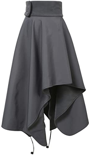 RL24 - Reitrock | atmungsaktiver Thermorock | wasserabweisend & Winddicht | Outdoor Rock für Damen | Warmer Winter Rock aus Fleece | Reitbekleidung Damen | Farbe Graphite | Größe 40-46