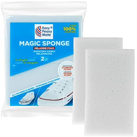 Magic Eraser Schwamm für Wände & Haushaltsreinigung - Flecken- & Fleckenentfernung Melamin Pad - 2 Stück