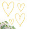 Pangda 4 Stück Metall Herz Wandkunst Dekor Herz Wanddekoration Liebe Herz Wanddekoration Metall Herz Wandschild Metall Wandschmuck Ornamente für Valentinstag Schlafzimmer Wohnzimmer Dekoration (Gold)