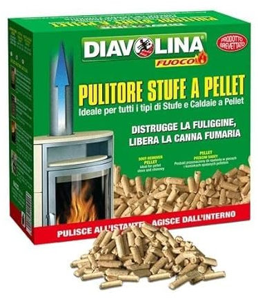 La zappa Pellet spazzacamino pulitore mangia fuliggine per stufe e caldaie kg 1,5