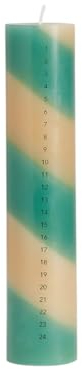 OYOY LIVING [W0724] Christmas Calendar Candle Clay/Pale Mint