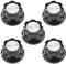 eMagTech Potentiometer-Knöpfe, silberfarben, Drehknöpfe für 6 mm Durchmesser, Schaft, Gitarreneffekt, Pedalknöpfe, Verstärker, Steuerknöpfe, 23 mm Knaufdurchmesser oben, 5 Stück