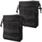MAGARROW Taktisch Dump Magazin Tasche Jagd Recovery Bag Drop Pouch Militärisches Zubehör Molle Beutel mit Kordelzug Kleine Gürteltasche Tragbare (Schwarz (2 Stück))
