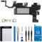 for iPhone 12 Earpiece Front Speaker Replacement for iPhone 12 pro Repair 6.1 inch Ear Module Part with Proximity Sensor Ambient Light Sensor Flex Cable Connector Fix Tool Kit for A2172 A2402 A2403