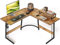CubiCubi L Shaped Gaming Desk Computer Office Desk, 120 cm Corner Desk with Large Monitor Stand for Home Office Study Writing Workstation, Rustic Brown