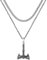 Cupimatch Herren Edelstahl Halskette, Thor Hammer Anhänger Hochglanz Poliert mit 55cm Kette, Silber Schwarz Gold CM64-02