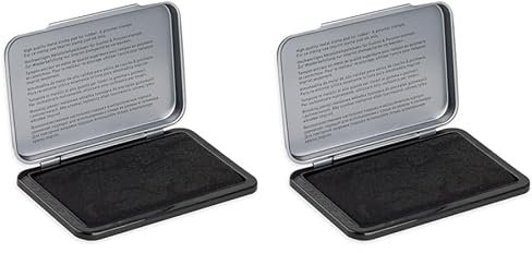 Imprint Handstempelkissen 9071M für den täglichen Bedarf zu Hause und im Büro – 1 Stempelkissen schwarz, robuster Metalldeckel, wasserbasierte Tinte, Größe 9 x 5 cm, optimal für Handstempel geeignet