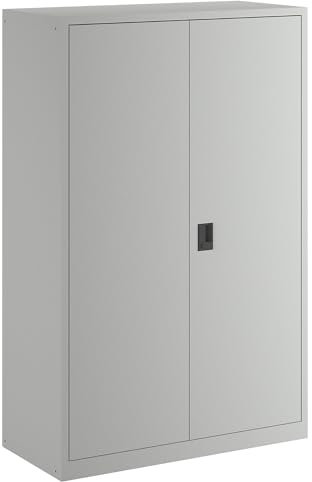 Lista | Flügeltürschrank | Vollblechtüren | HxB 1950 x 1250 mm | Tiefe 580 mm | lichtgrau RAL 7035