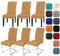 Yugarlibi Stuhlhussen 6er Set Stretch Stuhlhussen Schwingstuhl Elastische Hussen Stuhlbezug Abnehmbarer Waschbarer Stühle Schutz für Küche Restaurant Hotel Bankett Hochzeit (Kamel, 6 Stück)
