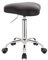 1stuff® Sattelhocker Rollhocker Trigon - Sattelstuhl für Einsteiger - platzsparendes, verchromtes Fußkreuz - Arzthocker Arbeitshocker Praxishocker Drehhocker (Lederimitat schwarz)