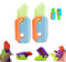 ESPRY 3D-Drucken Zappelmesser Spielzeug, Schwerkraft-Messer-Spielzeug, Plastik Zappelspielzeug, 3D gedrucktes Plastikmesser, Rübe-Messer-Karotte-Messer-Spielzeug (2PC-Fluorescent)