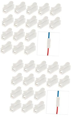 Mobestech 200pcs Push Quick Connection Terminal Wire Connectors Press Type Connectors for Electrical Wiring Compact and Lightweight Design for Motors Appliances and Lighting