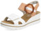 Rieker JENA Womens Wedge Heel Sandals 3.5 UK Apricot/White
