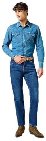 Wrangler Herren Denim Hemd Western Shirt, Regular Fit