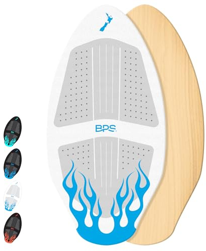 BPS 'Flame' Skimboard (40 Inch, White/Blue) Without RPET Bag