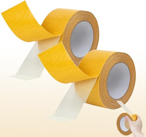SOCLING Strong Adhesive Double Sided Gauze Fiber Mesh Tape,strong Double Sided Tape Heavy Duty,carpet Tape Double Sided Heavy Duty,high Adhesive Strength Mesh Double-sided Duct Tape,fiberglass Tape