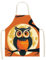 HJOSWVNS Kittelschürze Damen Eule Mondbaum Kochschürze Damen Baumwolle Hanf Schürze Herren Einstellbar Küchenschürze Damen Langlebig Schürze Kinder Atmungsaktiv Kinderschürze 55x68cm