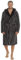 Style It Up Peignoir de bain de luxe doux et chaud à capuche pour homme, noir/rayures, L