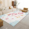 Teppich Süßes Einhorn Kurzflor Design Teppich Weiß Bedruckter Teppich Wohnzimmer Schlafzimmer Waschbar Pflegeleicht Teppich 160 x 230 cm Weich rutschfest Design Teppich