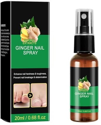Ginger Nail Spray, Nail Repair Serum, Nail Serum Powerful, Fingernail Toenail Repairing Serum Nourishing Nails Essence Nail Care Treatment Liquid for Fingernails And Toenails, Vegan Friendly (1Pc)