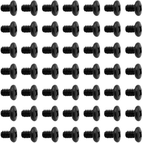 50pcs Hard Drive Screws 3.5 inch,Stainless Flat Phillips Head HDD 6#-32 x 1/4 Mounting Screw for Computer PC Laptop Case,3.5 Black