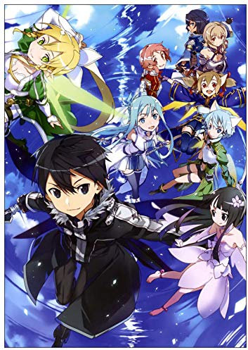 TMXON DIY 5D Diamant-Malerei-Nummerierungsset, japanischer Anime Sword Art Online SAO, Kristall-Strass-Diamant-Stickerei-Malerei, Kreuzstich für die Wanddekoration zu Hause, 30 x 40 cm