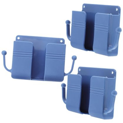 ROMISBABA 3pcs Storage Box Set Smart Tv Cell Phone Holder Bin Car Phone Pencil Case Laptop Stand Car Vacuum Mobile Phone Storage Baskets Phone Stand Pegboard Basket Blue Plastic