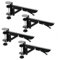 Ysislybin Keyboard Stand, 4 Pieces Keyboard Tray Clamp Mount Folding Shelf Bracket Black Punch-Free Foldable Bracket Collapsible Extension Stand for Computer Desks and Office Desks