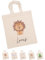 wunderwunsch Stoffbeutel Jutebeutel Kindergarten, Wechselkleidung, Jutetasche Hort, Turnbeutel Schule, Sportbeutel Kinder (Löwe, Standardgröße)