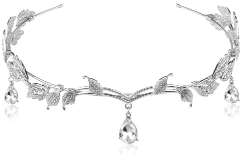 Elfen Krone, Elfen Haarschmuck, Kopfschmuck Elfe, Elfenkrone Kopfschmuck, Kopfschmuck Fee, Crystal Crown, Elfenkrone, Vintage Strass Diadem, für Hochzeit Braut Motto Party Karneval Cosplay