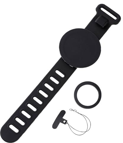 Soporte de teléfono de muñeca magnético - Banda del teléfono, correa móvil | Pulsera giratoria de 360 grados, soporte de teléfono magnético ajustable para correr, entrenamiento en gimnasio, escu
