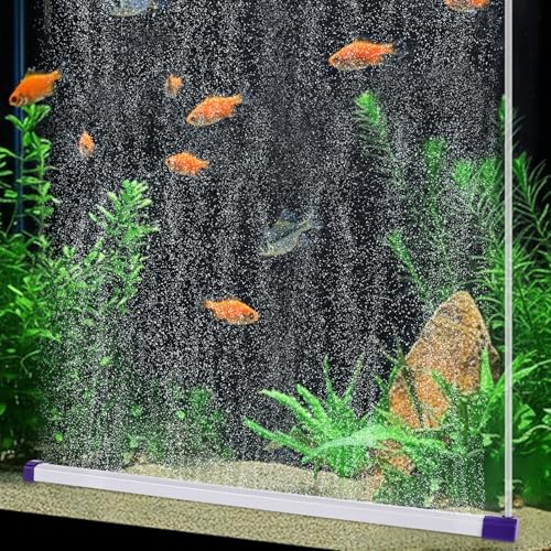 hygger Fish Tank Air Bubbler, Air Stones for Fish Tanks Quiet High Dissolved Oxygen Diffuser Aquarium Bubbles Air Stone with Air Tubing for Freshwater Saltwater (55cm)