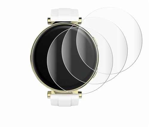 Savvies Schutzfolie für Hama Smartwatch 7000 | 4 Stück Transparenter Displayschutz Made in Germany Curved Full-ScreenDisplayschutz-Folie Klar Anti-Fingerabdruck