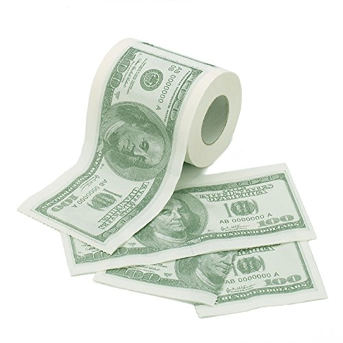 100$ One Hundred Dollar Bill Toilet Paper Roll Novelty Funny Toilet Paper Gag Gift