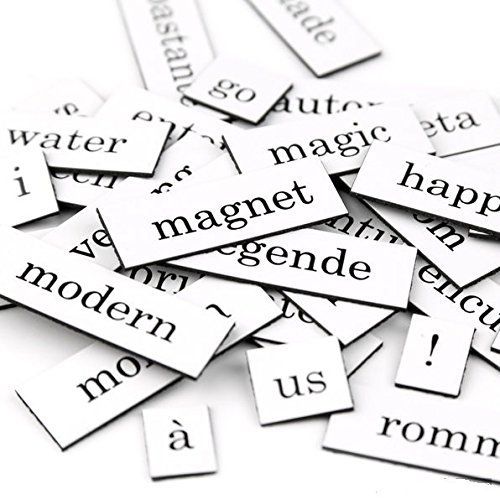 Magnetwörter Original Magnet Wörter - Kühlschrankmagnete - Magnete mit einzelnen Worten für Kühlschränke Metallschränke & -türen - 5 Sprachen, Sprache:Spanisch