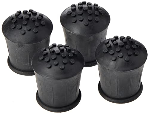 Bulk Hardware bh05584 Gummipuffer für Gehstock, 25 mm, robust, Schwarz, 4 Stück