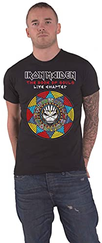 Iron Maiden T Shirt Book of Souls Live Chapter Band Logo Official Mens Black XL