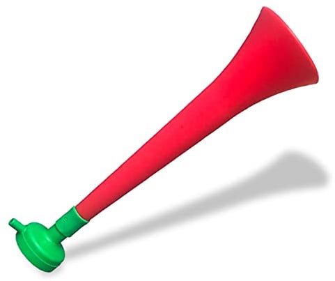 FUN FAN LINE - Packung x3 Kunststoff Vuvuzela Stadion/ungiftig Fußball Horn. Zübehor für Fußball- und Sportfeiern. Sehr Lautes Lufthorn für Animation. (Portugal)